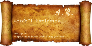 Aczél Marinetta névjegykártya